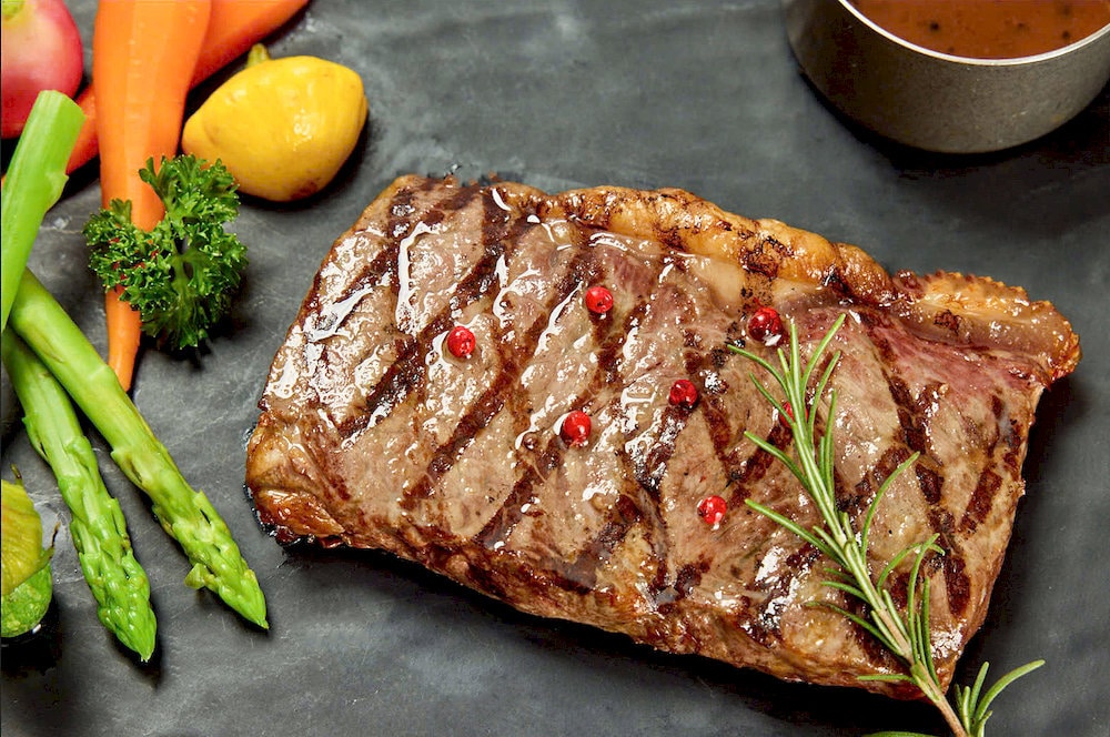 Its steak menu features premium cuts like A5 Hitachiwagyu, prepared with modern techniques